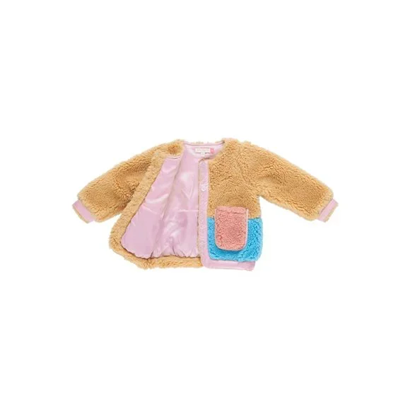 Pink Chicken Ruth Jacket in Camel Color Block - Picture 2 of 4